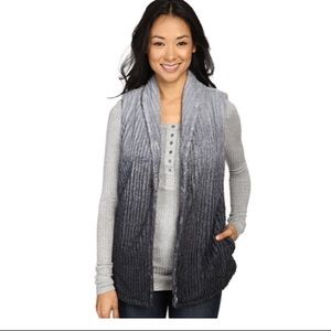 Dylan by True Grit-Indigo Faux Fur Vest Ombré Gray super soft/stylish XS & M NWT